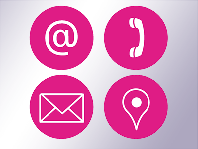 Email, telephone, address & location symbols